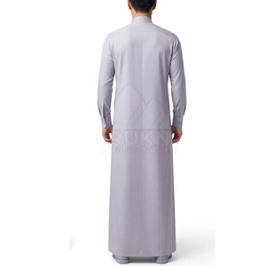 Nouvelle Collection Thobe Classique Saoudien, Design Traditionnel Sur Mesure, Manches Longues, Boutons Frontaux Élégants, Coton Décontracté Respirant et Léger - Product Image 2