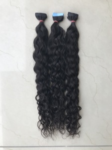 Cabello humano virgen sin procesar, cutícula sin procesar, línea de 24 pulgadas, cinta rizada Natural, extensión de cabello humano - Product Image 3