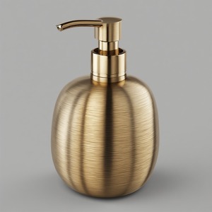 Distributeur de savon en marbre en acier inoxydable écologique rechargeable élégant, conçu pour les salles de bain modernes, offrant une résistance supérieure - Product Image 1