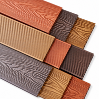 Revêtement de sol en composite bois-plastique WPC, grain de bois en relief 3D, imperméable pour extérieur, terrasse en composite WPC
