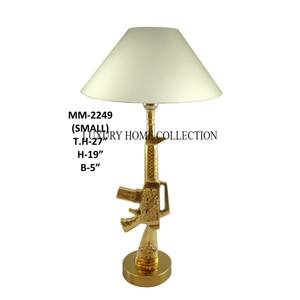 Lámpara de pie de mesa de metal antiguo, decorativa ecológica con artesanía victoriana clásica, acabado rico en pátina - Product Image 6