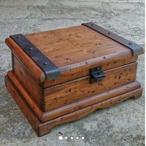 Boîte cadeau en bambou écologique faite à la main, peinte sur mesure, en bois, pour bijoux/cosmétiques/décoration de Noël - Product Image 6