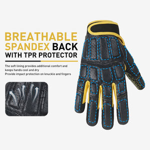 Gants de football américain de style nouveau, échantillon gratuit personnalisé, best-seller, gants de football américain avec logo personnalisé - Product Image 2