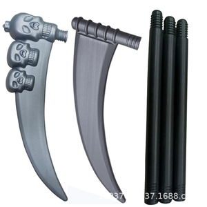 Guadaña de la Muerte de Plástico de Cuatro Secciones para Halloween, Accesorio de Actuación, Juguete Infantil, Modelo <span class=keywords><strong>Tridente</strong></span> del Diablo - Product Image 1
