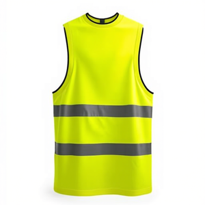 เสื้อกั๊กทำงานสีเหลืองสะท้อนแสงมาตรฐาน EN 20471 ระดับ 1 อุปกรณ์เพื่อความปลอดภัยและการเอาชีวิตรอด - Product Image 2