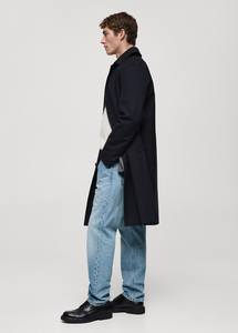 Pantalon en denim pour hommes OEM ODM, coupe normale, denim lavé doux avec braguette à boutons, pantalon décontracté à usage quotidien, poches latérales solides - Product Image 3