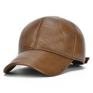 Gorra de béisbol ajustable de cuero de vaca genuino para hombre 2025 para Otoño Invierno deportes al aire libre sombrero hombres gorras de cuero de vaca Real - Product Image 6
