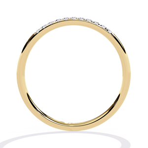 Anillo de Compromiso con Diamante Natural, Engaste de Canal, para Mujer, Oro de 10K, 14K, 18K, 0.09 Quilates, Corte Brillante, Certificado IGI, Simple y Elegante - Product Image 5