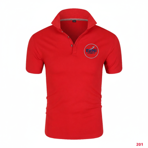 Camiseta de poliéster de secado rápido para hombre, manga corta, con estampado de puntos, bordado, estampado por transferencia térmica, camiseta deportiva informal - Product Image 3