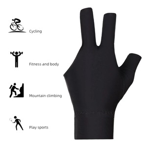 Guante de Taco de billar para hombre, guantes de taco de billar de 3 dedos, suministros de práctica de billar de cuero para piscina y ropa deportiva - Product Image 3