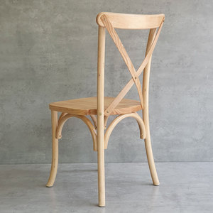 Silla Minimalista de Madera de Caucho con Respaldo Cruzado GCF162 para Muebles de Restaurante - Product Image 2