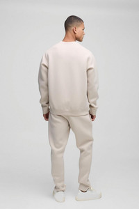 Conjunto de sudadera y pantalones plisados de gran tamaño de alta calidad, chándal SCOBa Bonded de ajuste Regular de piedra, Sudadera con cuello redondo - Product Image 2