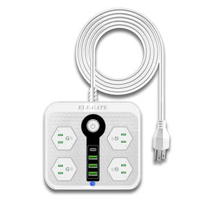 ปลั๊กพ่วงอัจฉริยะอเนกประสงค์ 4 ช่องเสียบ พร้อมพอร์ต USB 3 ช่อง และพอร์ต Type-C 1 ช่อง สำหรับการชาร์จเร็วและปลอดภัย สายยาว 5 เมตร - Product Image 3