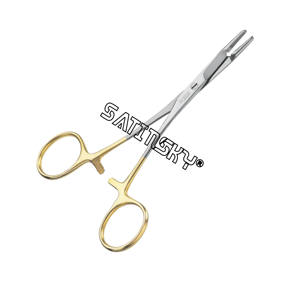 Portaagujas Olsen-Hegar, instrumentos de carburo de tungsteno de 14cm, instrumentos quirúrgicos de acero inoxidable fabricados con AISI 420 - Product Image 1