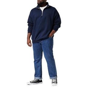 Sudaderas de alta calidad para hombre al por mayor OEM, sudaderas de estilo urbano para hombre, sudaderas térmicas con cremallera de un cuarto y estampado. - Product Image 1