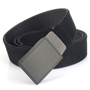 Aleación giratoria automática de lujo 2 en 1 para hebilla, logotipo personalizado, tela de doble cara, cinturones informales para exteriores para hombres, cinturón de lona de 38mm - Product Image 1