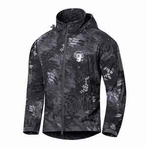 Custom Made Men's Waterproof Softshell Fleece Jacket/Durable Water Repellent (DWR) Softshell <b>Hoodies</b> Hiking Camping Jacket - Product Image 2