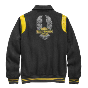 Veste universitaire unisexe en tissu premium, corps en laine, broderie personnalisée, streetwear, bomber, vêtements en gros OEM, imperméable - Product Image 5