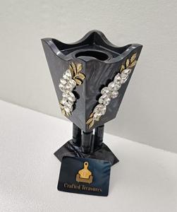 Élégant encensoir arabe brûleur d'encens Mubkhar bakhoor titulaire Oud encensoir luxe cristal embelli mubkhar au meilleur prix - Product Image 1