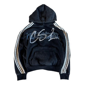 Survêtement surdimensionné à fermeture éclair en molleton français de haute qualité, coupe ample, effet délavé à l'acide, imprimé intégral, streetwear - Product Image 4