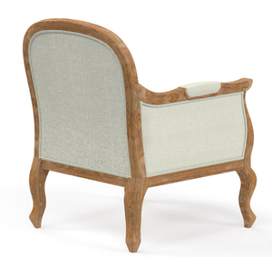 Fauteuil d'appoint en bois de teck massif avec tissu de qualité supérieure - Product Image 4