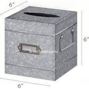Cajas de pañuelos de metal de diseño estándar Premium hechas a mano para una mayor durabilidad que ofrecen una adición elegante y funcional a cualquier interior - Product Image 3