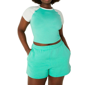 Offre Spéciale Multi couleurs course Shorts ensemble nouveau Style femmes Fitness été court ensemble vêtements de détente deux pièces ensemble femmes - Product Image 4