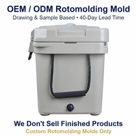 Stampo Rotazionale Personalizzato OEM ODM per Contenitore Termico 42QT Color Kaki, Produzione Diretta in Fabbrica
