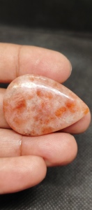 Pierre de soleil orange naturelle de haute qualité, cabochon lisse poli, pierre précieuse de 5 à 8 mm pour la fabrication de bijoux - Product Image 3