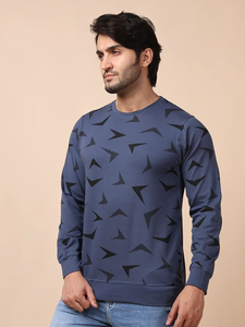 Moonlightblue Loopknit Sweatshirt Manches complètes Cou Vente chaude Ajustement élégant pour une tenue toute la journée Confort ultime pour la saison hivernale - Product Image 5