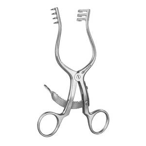 Retractor de Cirugía Veterinaria y humana, Retractor de contorno de cuero cabelludo, 1/2 5 ", 3*4, uso de acero inoxidable quirúrgico alemán afilado, reutilizable - Product Image 1