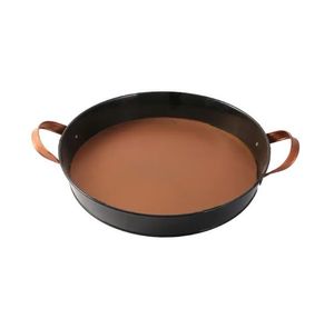 Bestest Design Bandeja de servicio de cuero y madera Juego de 2 tamaños diferentes Vajilla de mayor calidad Bandeja de chocolates - Product Image 2