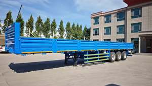 Semirremolque de Acero Azul con Laterales Abatibles, Tres Ejes, para Transporte de Contenedores y Carga a Granel - Product Image 3