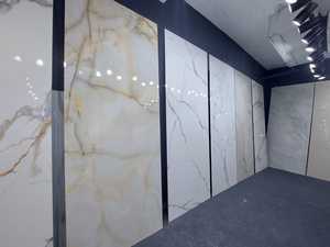 Dalle murale en pierre frittée de qualité supérieure 1200x2400mm Mur de fond en marbre classique moderne pour usage intérieur Carrelage d'accent - Product Image 5