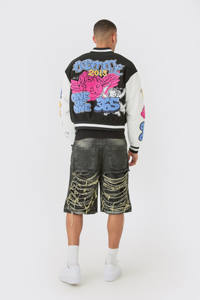 Veste d'hiver universitaire personnalisée pour homme, 100% laine, coupe-vent, logo frontal, streetwear, design matelassé, haute qualité, respirante - Product Image 5