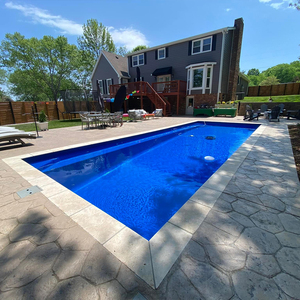 สระว่ายน้ำไฟเบอร์กลาส FRP แบบสำเร็จรูป สระว่ายน้ำแบบฝังดินพร้อมสปา สำหรับใช้ภายนอกหรือภายในอาคารสำหรับครอบครัว - Product Image 2