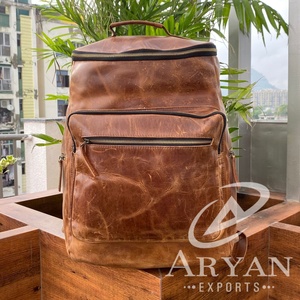 2024 haute qualité pleine fleur en cuir véritable femmes sac à dos mode Anti-vol dames grande capacité sacs à dos pour hommes et femmes - Product Image 1