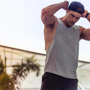 เสื้อกล้ามผ้าคอตตอนผ้าโพลีเอสเตอร์แห้งเร็วสำหรับใส่เล่นกีฬา2025สไตล์กล้ามสีพื้นใส่สบายสำหรับฤดูร้อน - Product Image 5