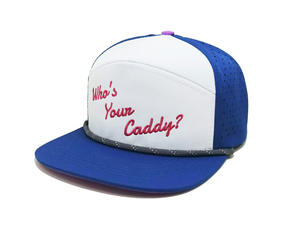 Casquettes de sport unisexes à laser à profil haut conception de logo personnalisé 7 panneaux de chapeaux de sport perforés en plein air brodés en 3D OEM - Product Image 2