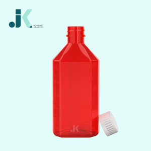 Botella Ovalada de Jarabe de PET Ámbar de 300 ml con Tapa CR a Prueba de Niños, Marca JK Packaging Solutions, Personalización OEM ODM, Ciudad de Ho Chi Minh M0750 - Product Image 1