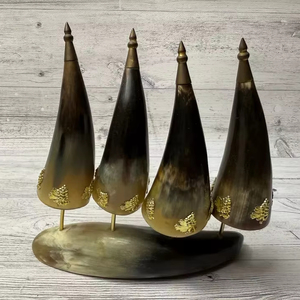 Cổ Điển Liên Xô Sừng Đặt Uống Bức Ảnh 4Pcs Cá Nhân Sừng Cốc Cà Phê Hình Dạng Cốc Động Vật Sừng Thiết Kế - Product Image 1