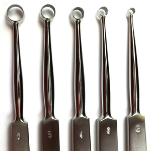 Lot de 5 LUPUS CURETTE en acier inoxydable 14CM 2-6MM Dermatologie de la peau Soins des pieds Boîte de pédicure LA ELAHI & CO - Product Image 1