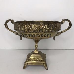 Bol décoratif de table pour fruits, écologique, jetable, créatif, moderne, pour chocolat et fruits secs, finition marron, support en métal - Product Image 6