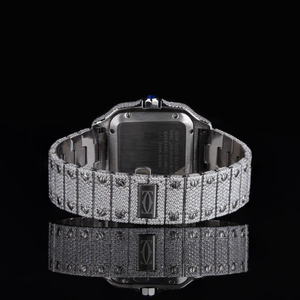 Reloj mecánico de lujo para hombre de marca superior con busto de diamante de calidad VVS Dial de acero inoxidable Moissanite Iced Watch - Product Image 4