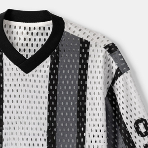 Meilleur fabricant de t-shirts en maille streetwear pour hommes, t-shirt en maille personnalisé à séchage rapide, hip hop, prix de gros - Product Image 4