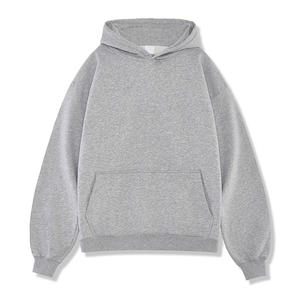 Sweat à capuche de luxe pour homme imprimé personnalisé polaire éponge brodé épaule tombante sans ficelle pull uni lourd - Product Image 4