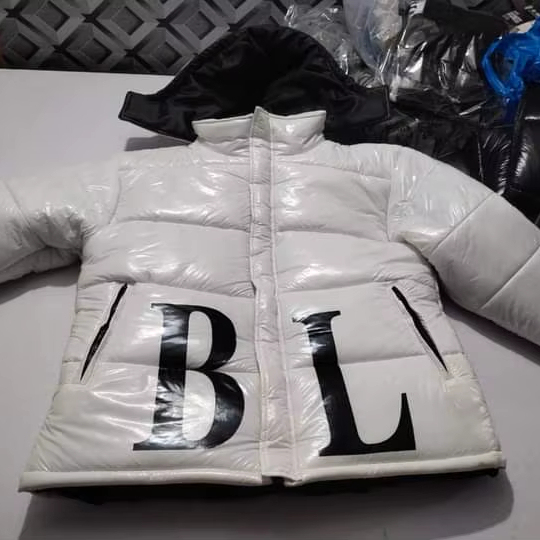 Men's Casual Stand Collar Puffer Jackets Winter Bubble Windbreaker XL XS Sizes Canvas Zipper Closure Front OEM Service Available