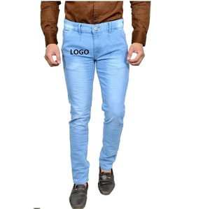 Nueva llegada Slim Fit Denim Jeans Pantalones para hombres Diseño personalizado con alta calidad Precio bajo Logo en la cintura Patrón de impresión - Product Image 1