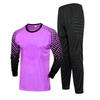 Nouveau uniforme filles Football formation gardien de but Football maillot ensemble à manches longues protection éponge chemise pantalon 100% Polyester