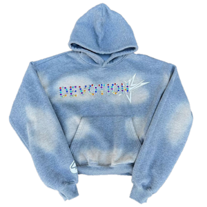 เสื้อฮู้ดดี้สไตล์วินเทจลายพิมพ์สกรีนแบบซันเฟดประดับคริสตัล ผ้าฝ้าย 100% สำหรับผู้ชาย ใส่ได้ในฤดูหนาว แบบเฟรนช์เทอร์รี่ ล้างสีแบบแอซิดวอช - Product Image 6